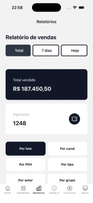 Clube do Ingresso — Produtor — screen 2