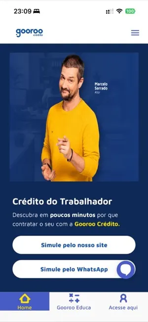 Gooroo Crédito — screen 1