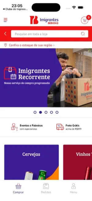 Imigrantes Bebidas — screen 1
