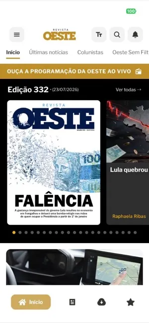 Revista Oeste — screen 1