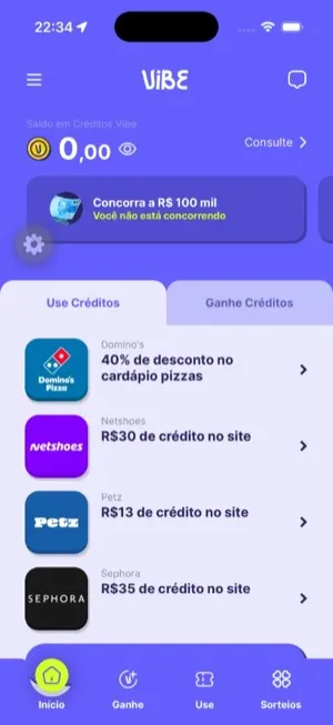 Créditos Vibe — screen 2